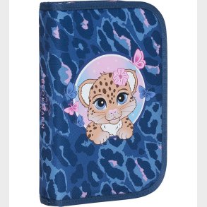 Beckmann Penalhus m. Indhold - Cheetah - Dark Blue