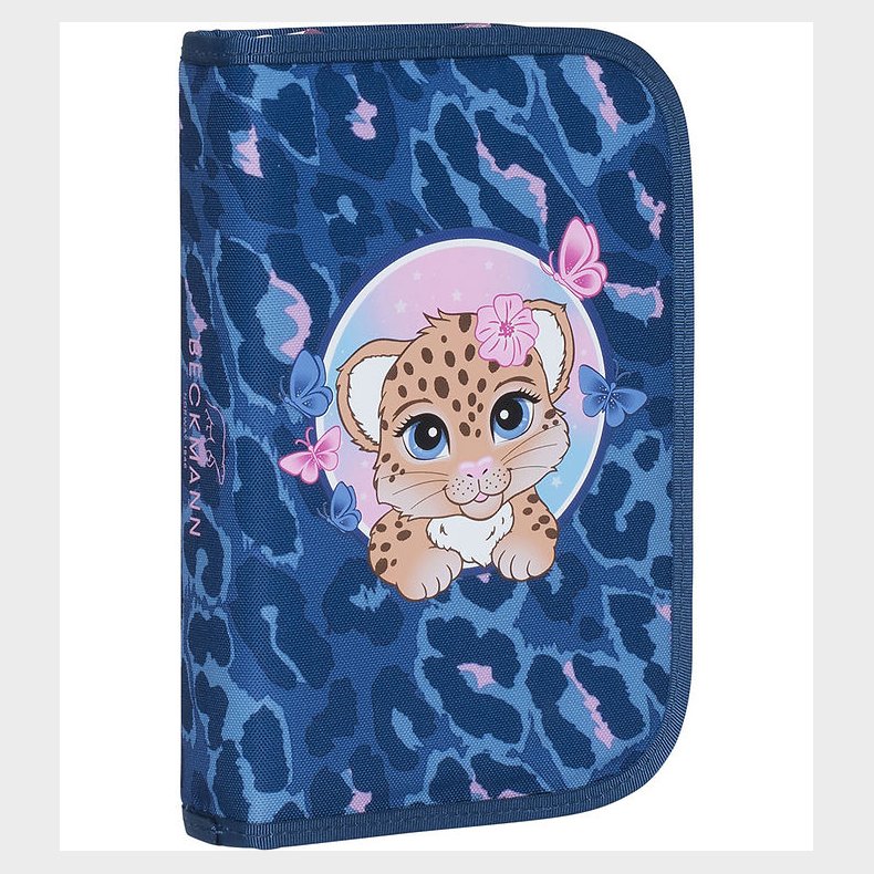 Beckmann Penalhus m. Indhold - Cheetah - Dark Blue