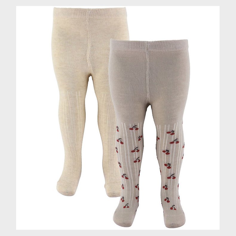 Minymo Str�mpebukser - 2-pak - Light Taupe m. Kirseb�r