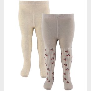 Minymo Str�mpebukser - 2-pak - Light Taupe m. Kirseb�r