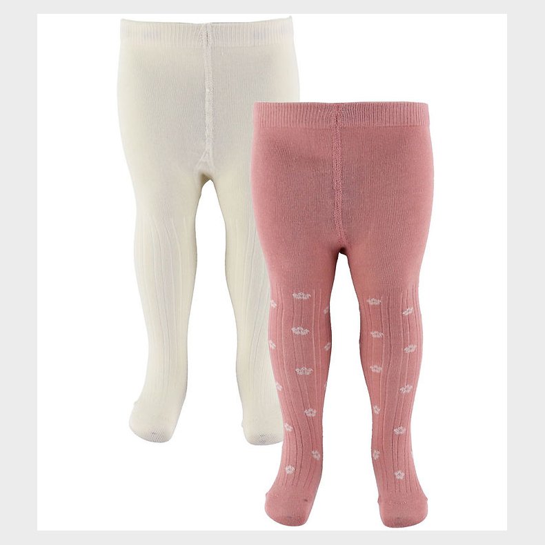 Minymo Str�mpebukser - 2-pak - Ash Rose m. Blomster