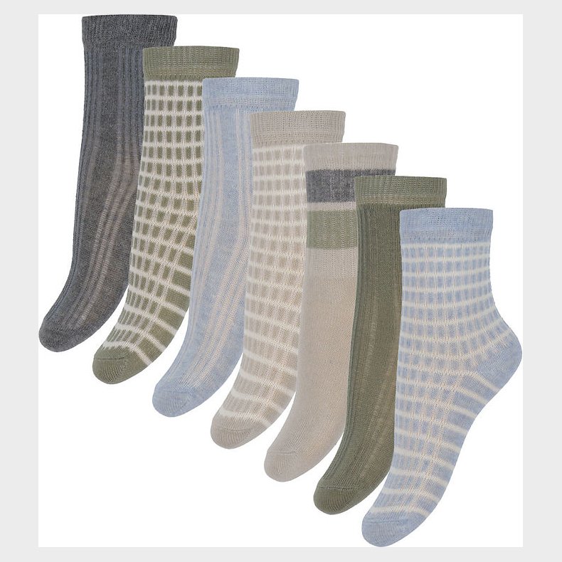 Minymo Str�mper - 7-pak - Winter Sky m. M�nster