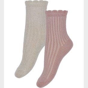 Minymo Str�mper - 2-pak - Ash Rose m. Glimmer