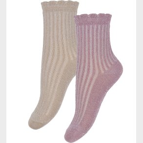 Minymo Str�mper - 2-pak - Dusky Orchid m. Glimmer