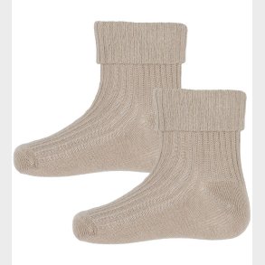 Minymo str�mper - 2-Pak - Rib - Light Taupe