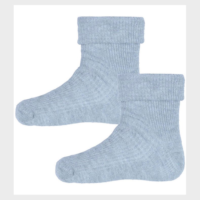 Minymo str�mper - 2-Pak - Rib - Winter Sky