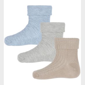 Minymo str�mper - 2-Pak - Rib - Winter Sky