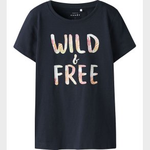 Name It T-shirt - Noos - NkfVanaya - Dark Sapphire/Wild & Free