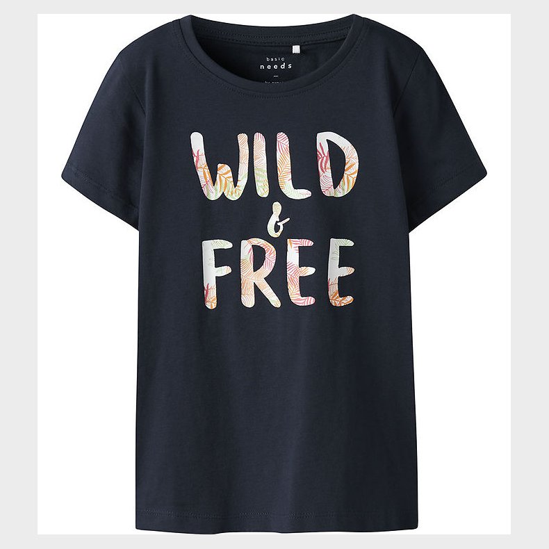 Name It T-shirt - Noos - NkfVanaya - Dark Sapphire/Wild & Free