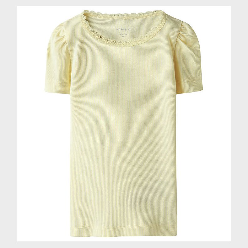 Name It T-shirt - Rib - Noos - NmfKab - Pastel Yellow