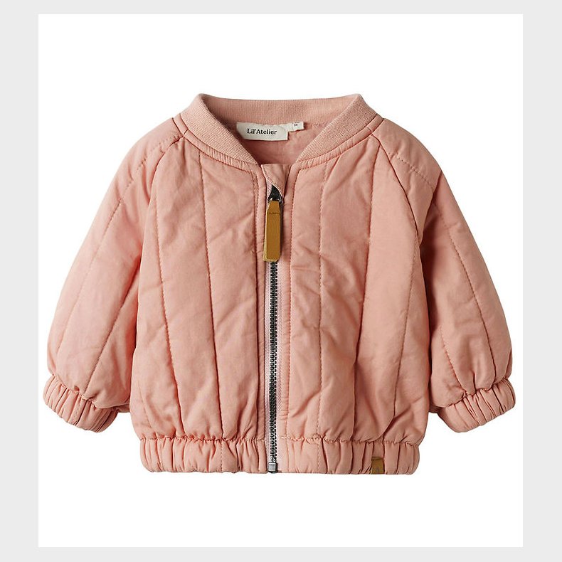 Lil' Atelier Bomberjakke - NmnLio - Misty Rose m. Regnbue