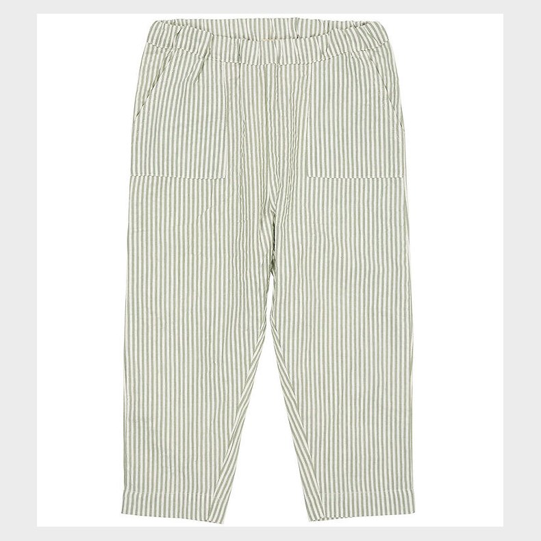 Copenhagen Colors Bukser - Green W. Cream Stripe