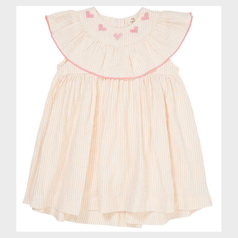 Copenhagen Colors Kjole - Dusty Rose W. Creame Stripe W. Pink