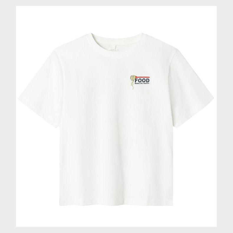 Name It T-shirt - NkmFonnot - Bright White/SPAGHETTI