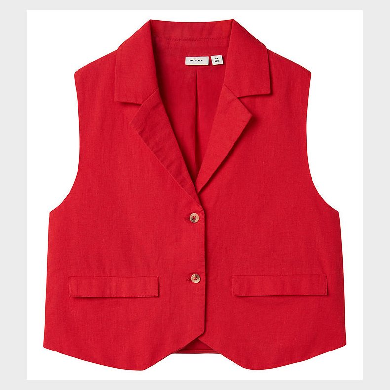 Name It Vest - NkfFalinnen - Kort - Chinese Red