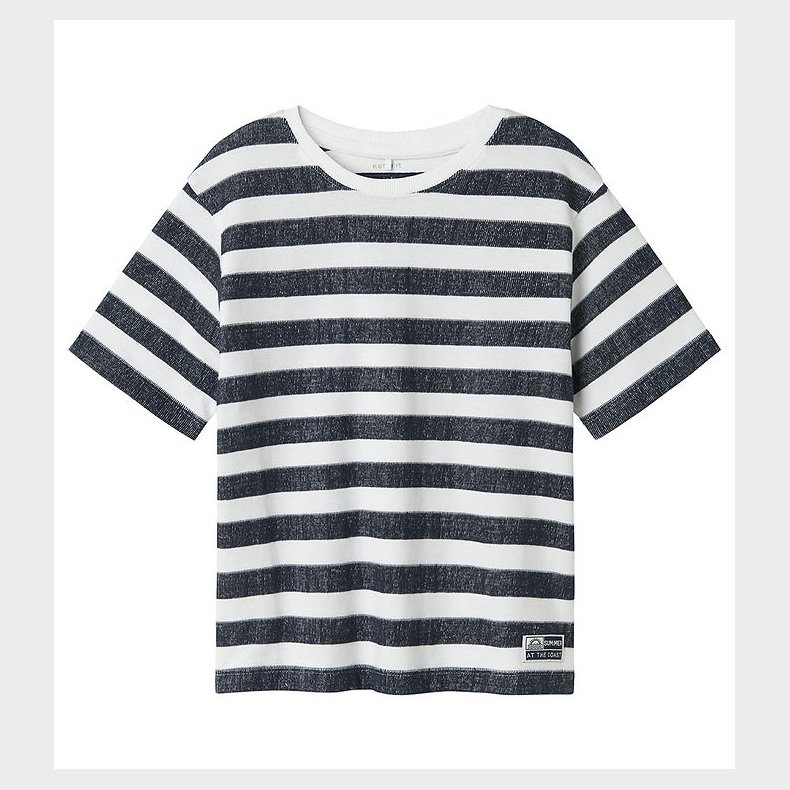 Name It T-shirt - NkmFerm - Bright White/Navy Blazer