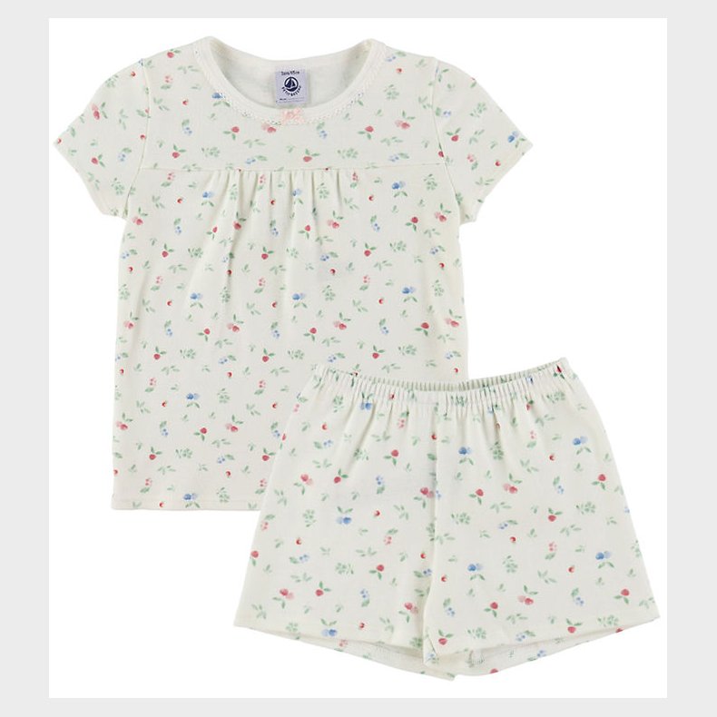 Petit Bateau Nattj - 2-Delt - Marshmallow/Multicolor