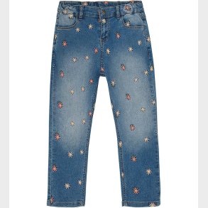 Minymo Jeans M. Embroidery - Blue Fog