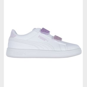 Puma Sko - Smash 3.0 L Glitter Velcro - White/Lavender Alert