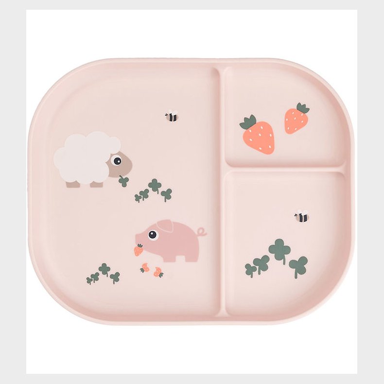 Done By Deer Inddelt Tallerken - Tiny Farm - Powder