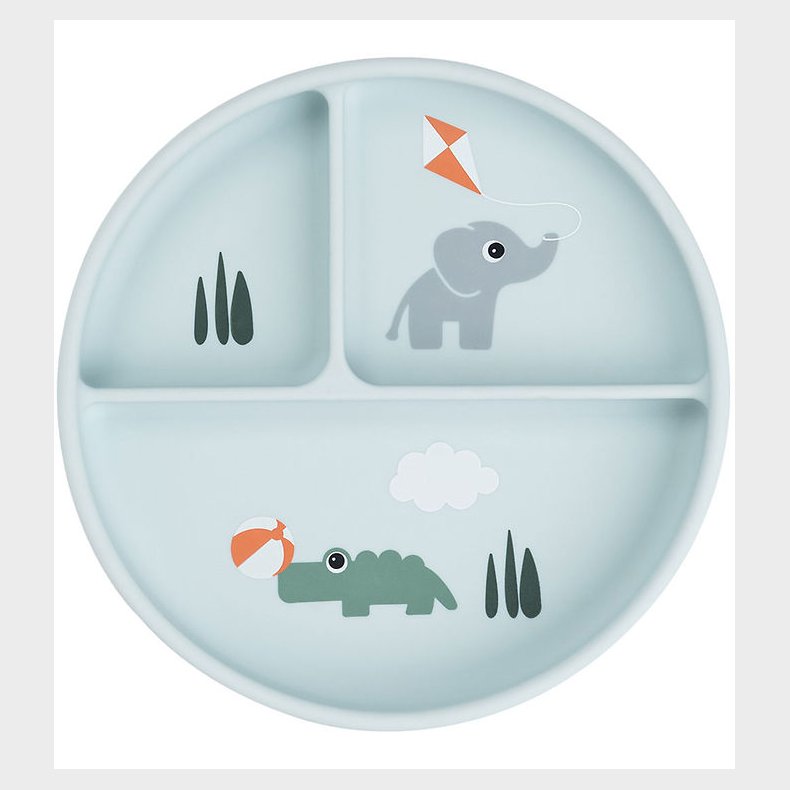 Done By Deer Stick And Stay Inddelt Tallerken - Playground - Bl�