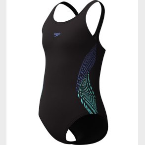 Speedo Badedragt - Placemement Muscleback - Sort m. Bl