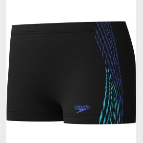 Speedo Badebukser - Plastisol Placement - Sort m. Bl�