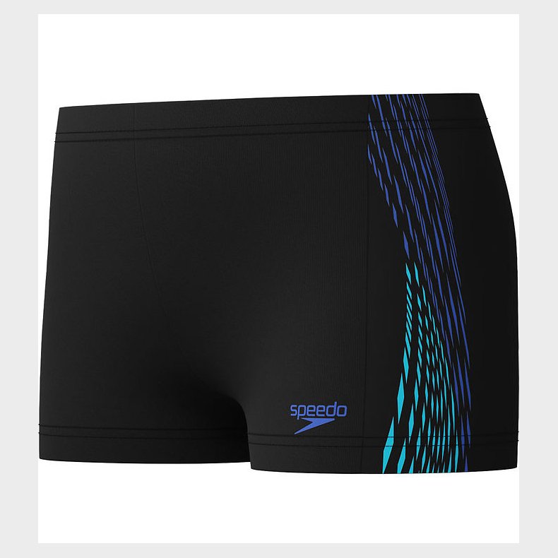 Speedo Badebukser - Plastisol Placement - Sort m. Bl�