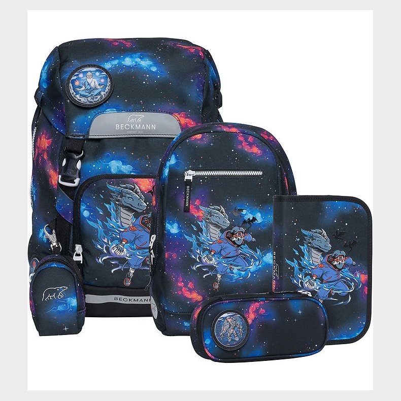 Beckmann Skoletaskest - Classic - Ninja Elements - Sort