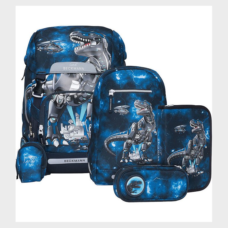 Beckmann Skoletaskest - Classic - Tech Rex - Sort