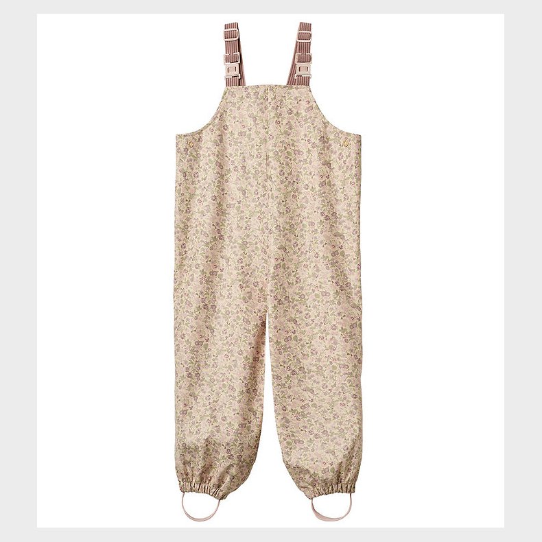 Wheat Regnbukser m. Seler - PU - Charlo - Rose Flower Field