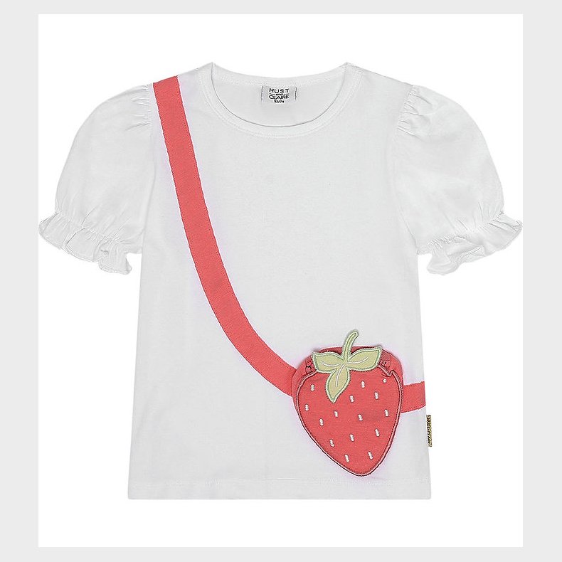 Hust and Claire T-shirt - Alma - White m. Jordb�rpung