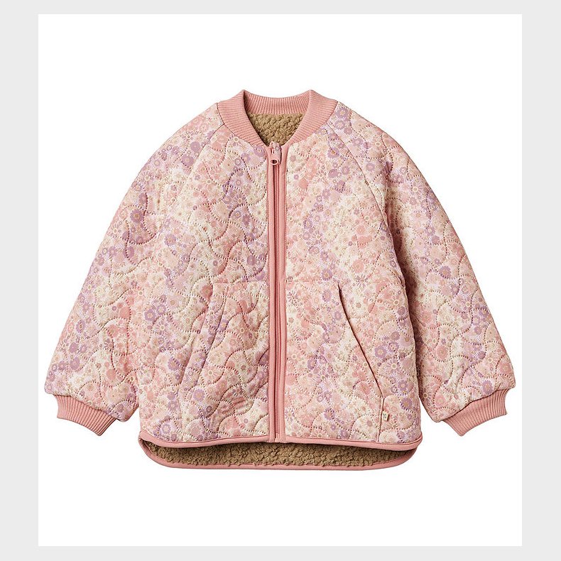 Wheat Termo/Fleecejakke - Vendbar - Lake - Lilac Flower Rainbow