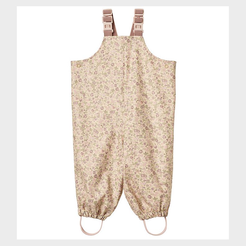 Wheat Regnbukser m. Seler - PU - Charlo - Rose Flower Field