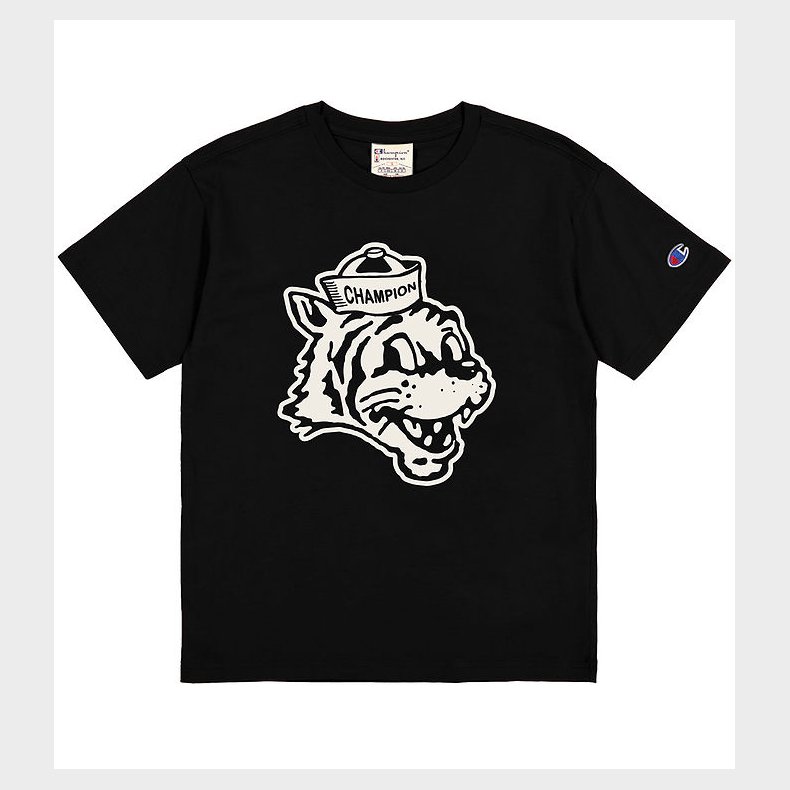 Champion T-shirt - Sort m. Print