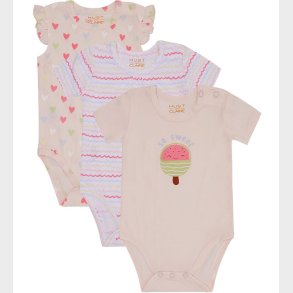 Hust and Claire Body k/ - 3-pak - Bella - White/Rosa