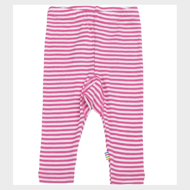 Joha Leggings - Rib - Uld/Silke - Off White/Pink