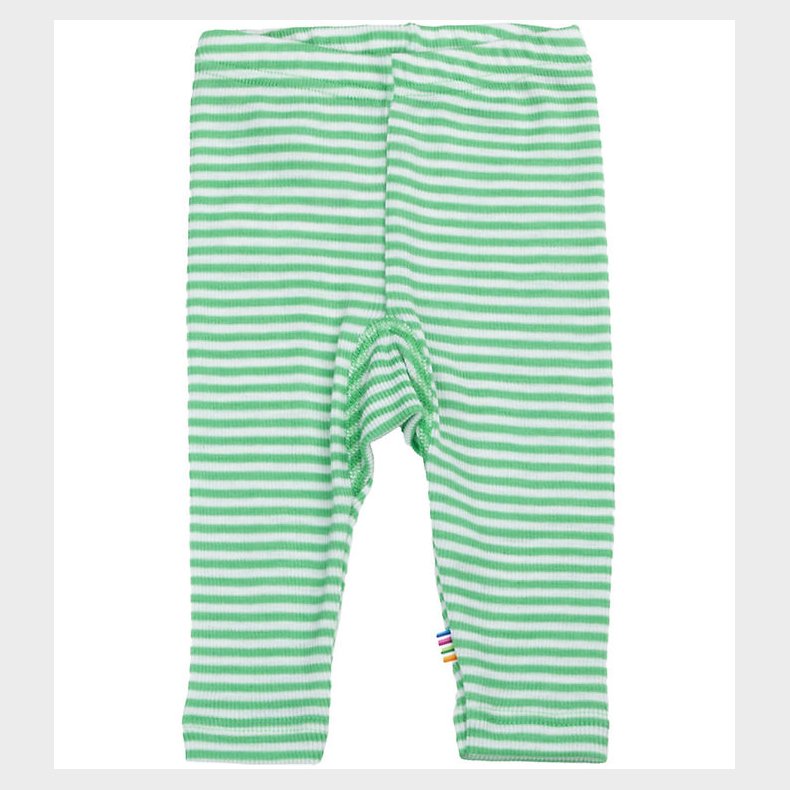 Joha Leggings - Rib - Uld/Silke - Off White/Gr�n