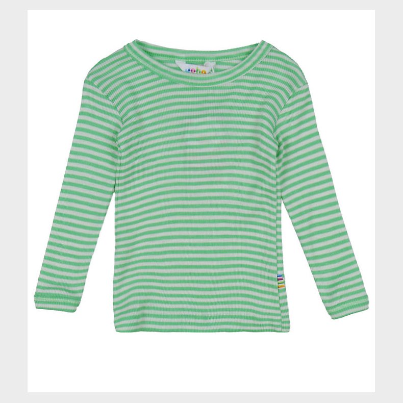 Joha Bluse - Rib - Uld/Silke - Off White/Grn