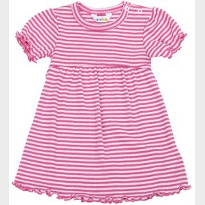 Joha Kjole - Rib - Uld/Silke - Off White/Pink