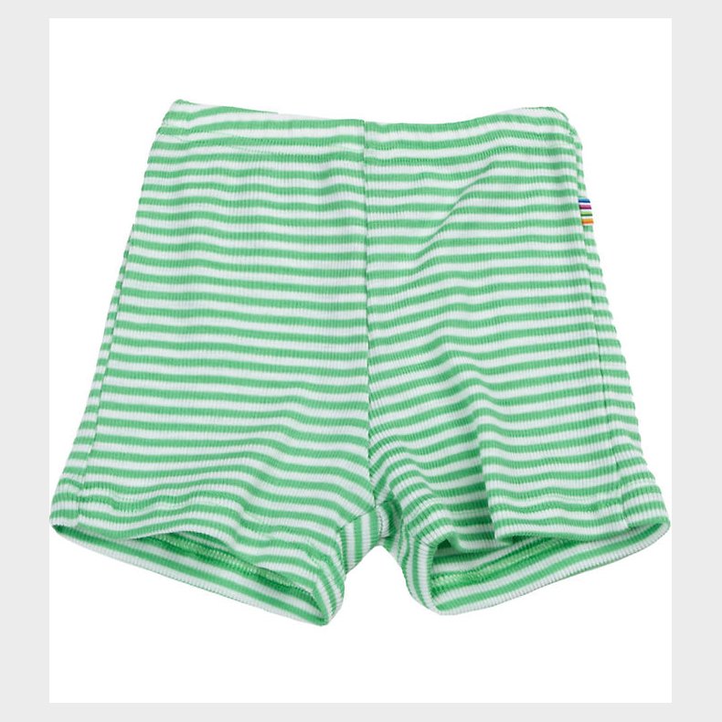 Joha Shorts - Rib - Uld/Silke - Off White/Gr�n