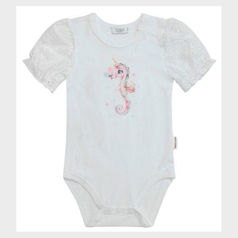 Hust and Claire Body k/ - Britt - White m. Broderi Anglasie