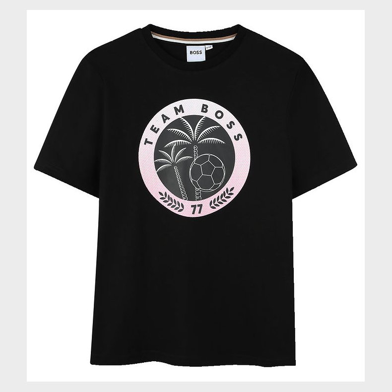 BOSS T-shirt - Team Boss - Sort/Rosa