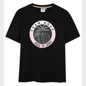 BOSS T-shirt - Team Boss - Sort/Rosa