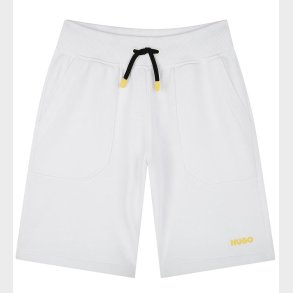 HUGO Sweatshorts - Hvid m. Gul