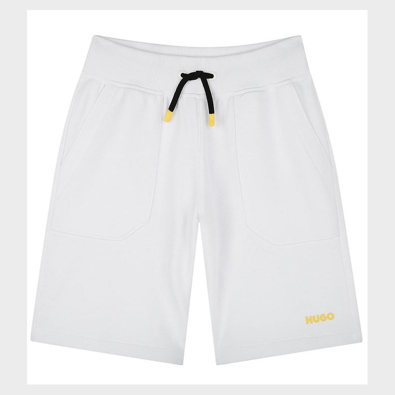 HUGO Sweatshorts - Hvid m. Gul
