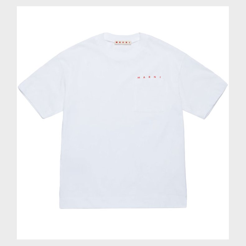 Marni T-shirt - Hvid m. Lomme