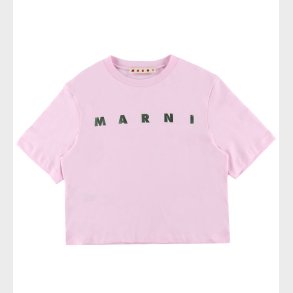 Marni T-shirt - Cropped - Soft Pink m. Print