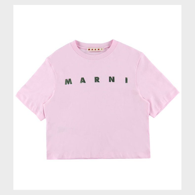 Marni T-shirt - Cropped - Soft Pink m. Print