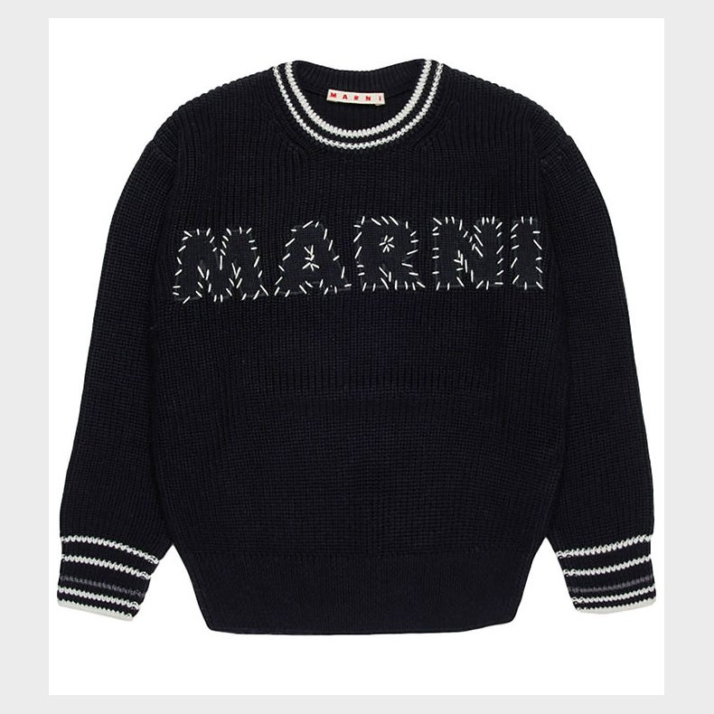 Marni Bluse - Strik - Sort m. Hvid